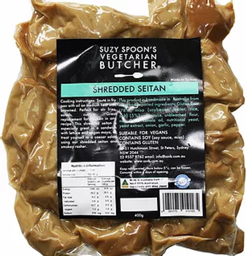 Shredded Seitan 400g Vegan Frozen - Suzy Spoons Vegetarian Butcher