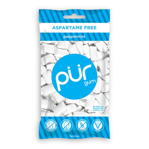 Peppermint Chewing Gum BAG 77g - PUR