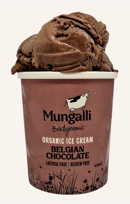 Belgian Chocolate Ice Cream Lactose Free Organic 475ml - Mungalli