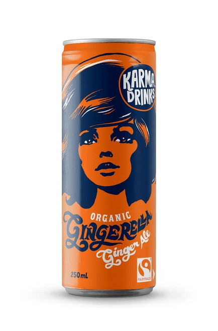Sparkling - Gingerella Ginger Ale Organic 250ml can - Karma Drinks