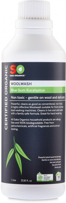 Wool Wash Blue Gum Eucalyptus 1L - Saba Organics