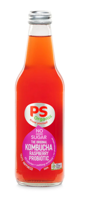 Kombucha - Raspberry No Sugar Organic 330ml - PS Organic