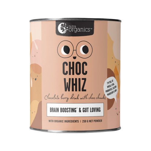 Choc Whiz (Brain Boosting & Gut Loving) Organic 250g Canister - Nutra Organics