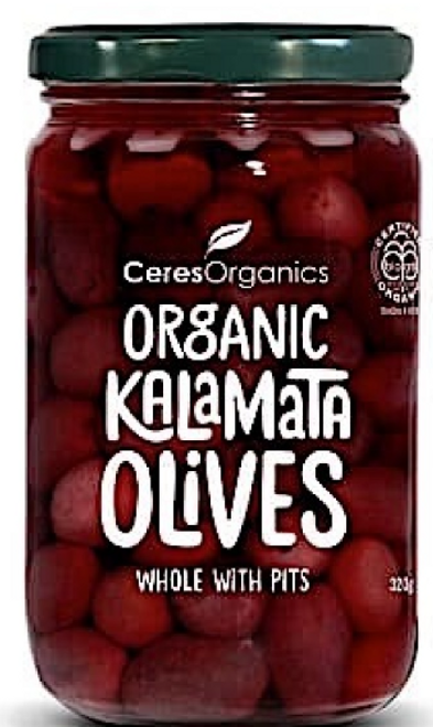 Olives Whole Kalamata Organic 320g - Ceres Organics