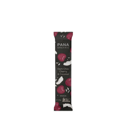 Dark Choc Cherry & Coconut Snack Bar Organic 40g - Pana