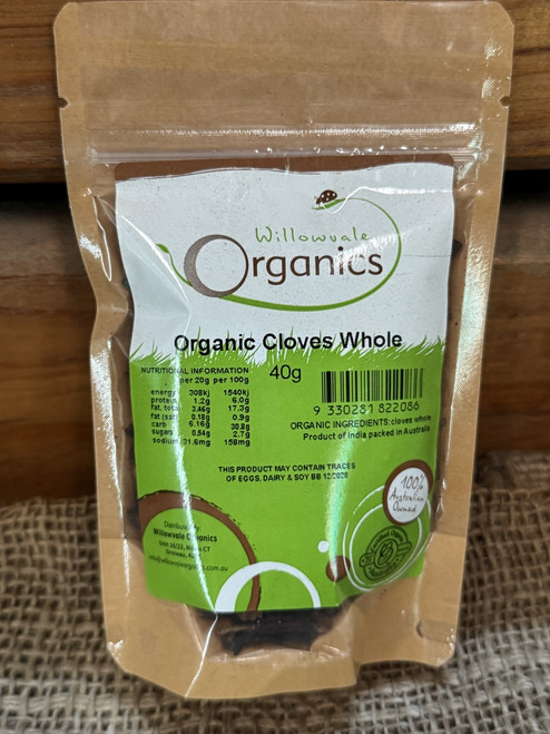 Cloves Whole Organic 40g - Willowvale