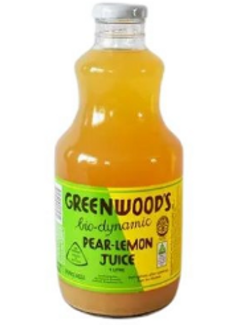 Juice - Pear & Lemon Biodynamic/Organic 1L - Greenwood Orchards