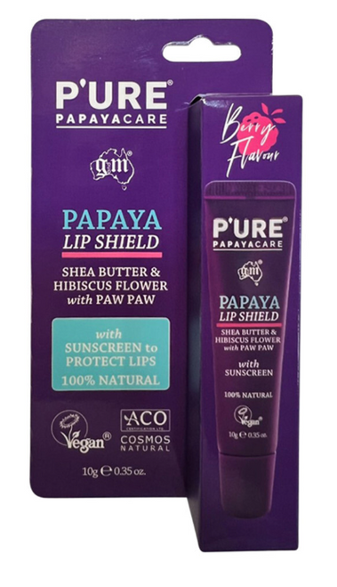 Papaya Lip Shield with Sunscreen 10g - P'ure Papayacare