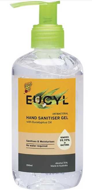 Hand Sanitiser Gel with Eucalyptus 250ml - EUCYL