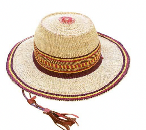 African Bolga Hat LINED - Medium Brim