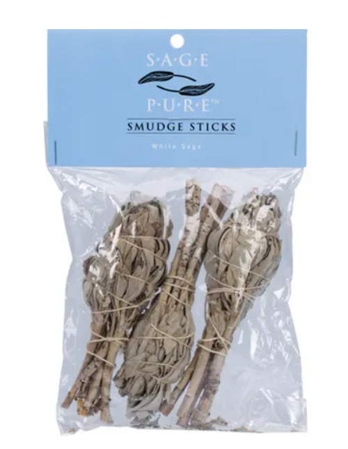 Smudge Stick White Sage Small 8cm x 3PACK-  Sage Pure Tulsi