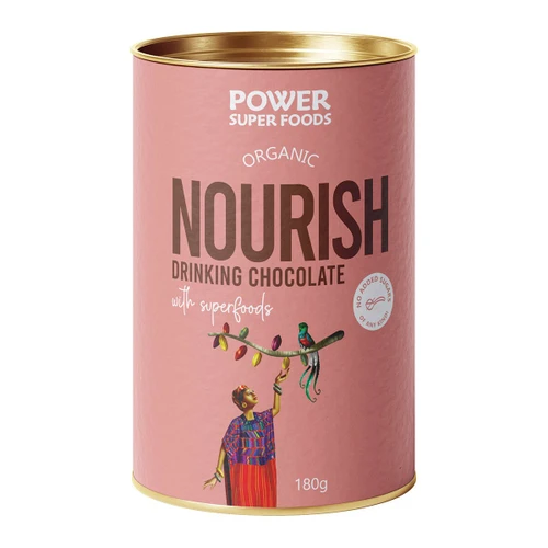 Nourish Drinking Chocolate w/ Super Foods Organic 180g - Power Super Foods