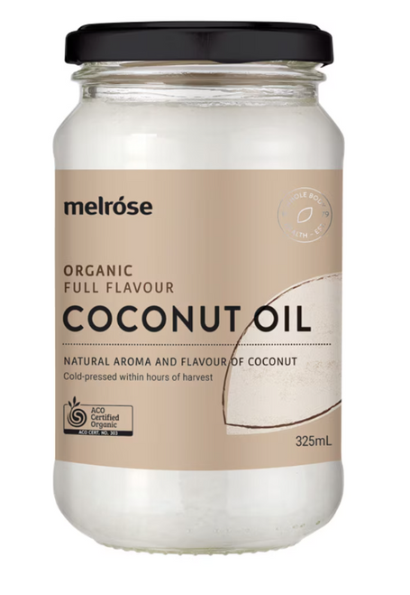 Coconut Oil Full Flavour 325ml Organic - Melrose