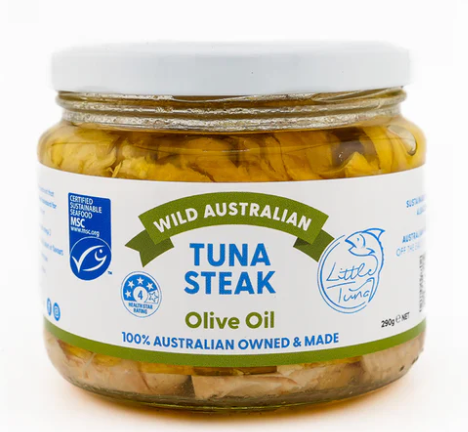 Tuna in OLIVE OIL Wild Line Caught Australian 290g - Little Tuna
