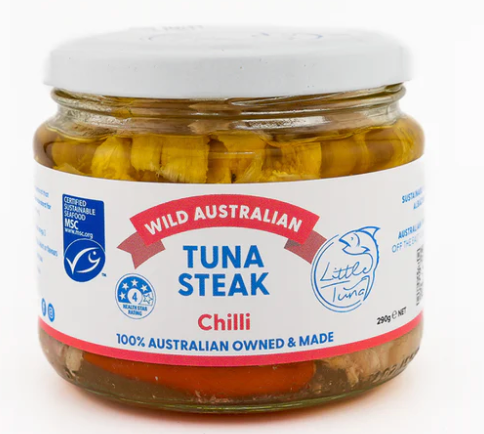 Tuna in CHILLI Wild Line Caught Australian 290g - Little Tuna
