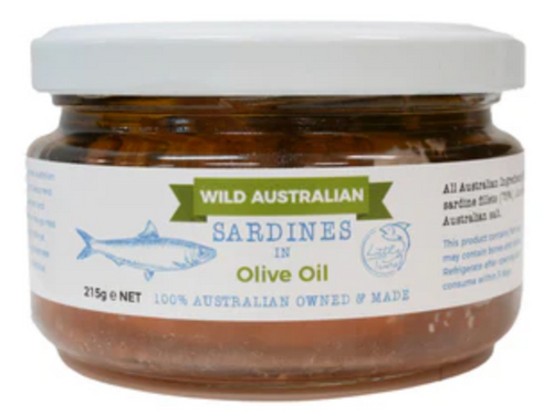Sardines in OLIVE OIL Wild Caught Australian 215g - Little Tuna