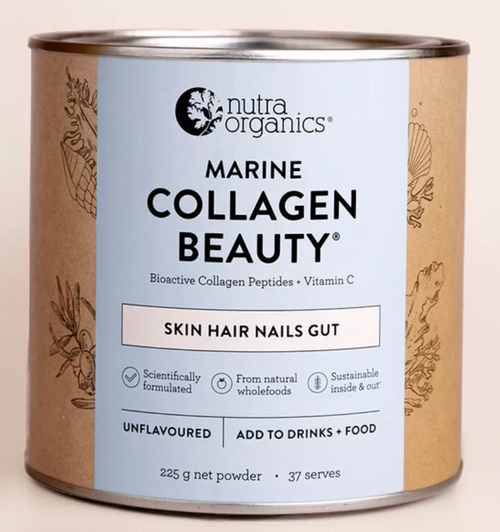 Nutra Organics Collagen Beauty Skin Hair Nails Gut Unflavoured 240g