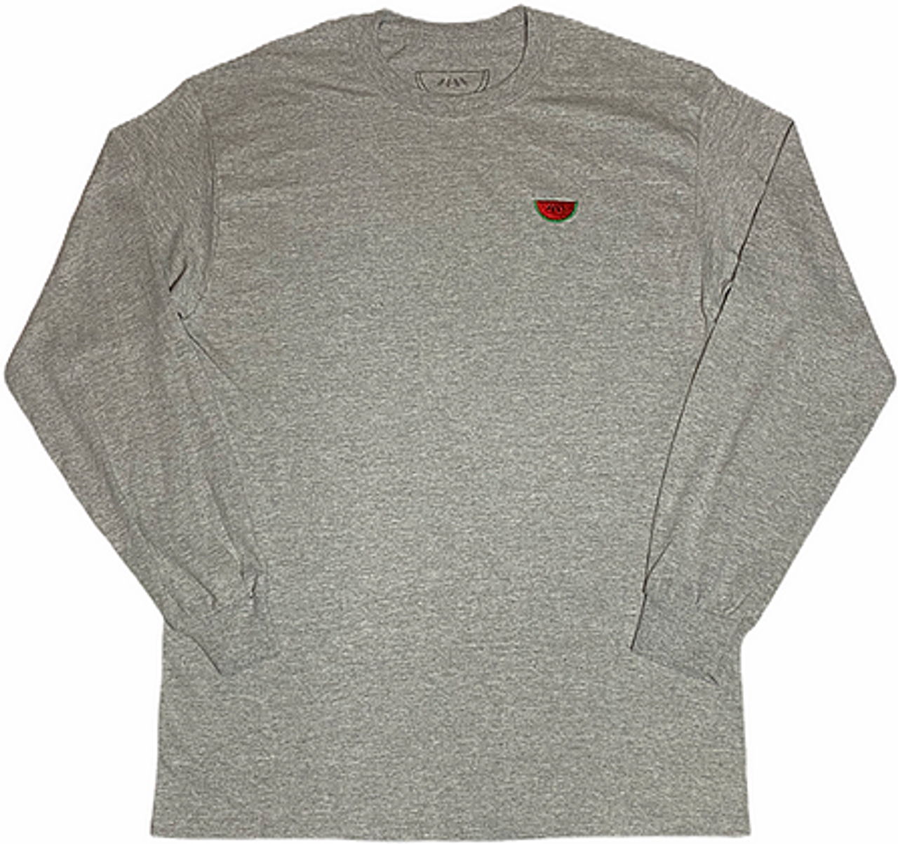 Embroidered Long Sleeve - Grey - WATERMELONISM