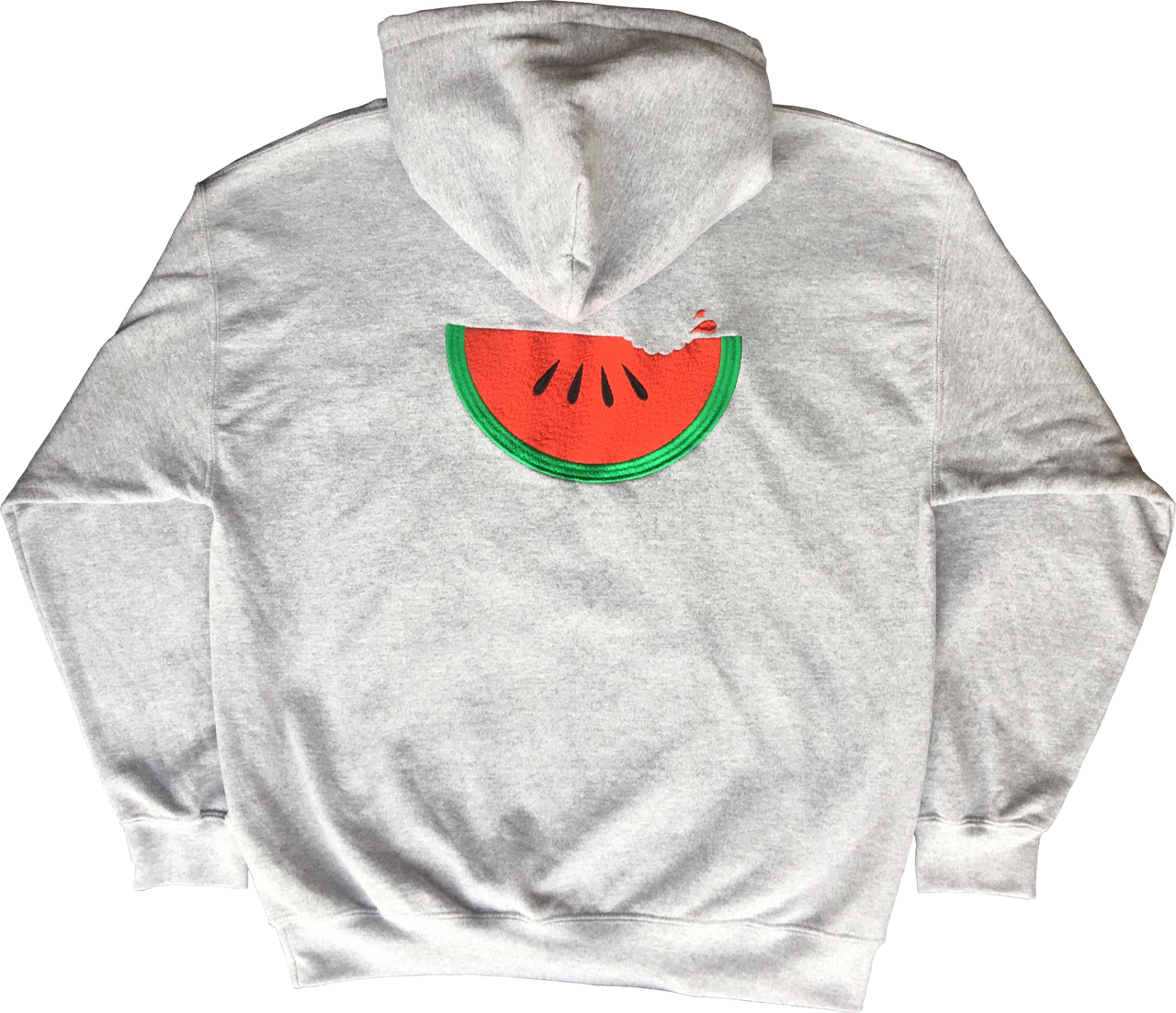 Embroidered Keep Biting Hoody - Grey