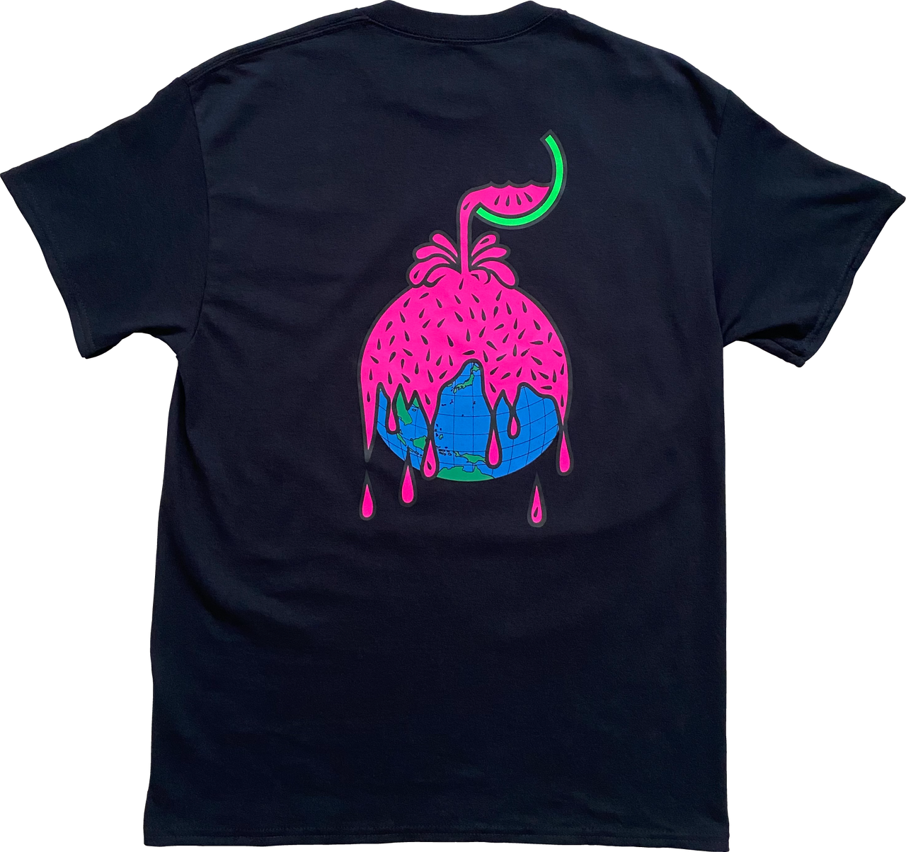 Cool Off Tee Black W Neon WATERMELONISM cool-off-tee-black-w-neon-watermelonism