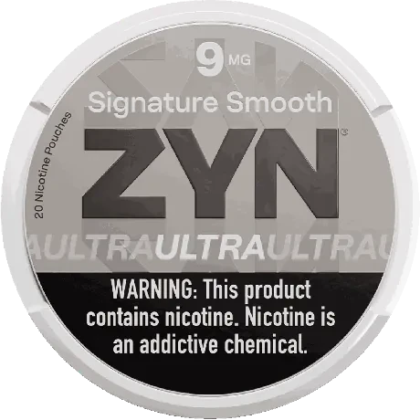 ZYN Ultra Signature Smooth 9 mg unflavored moist can from the roll