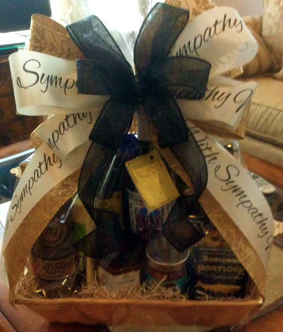 With Sympathy Gift Basket