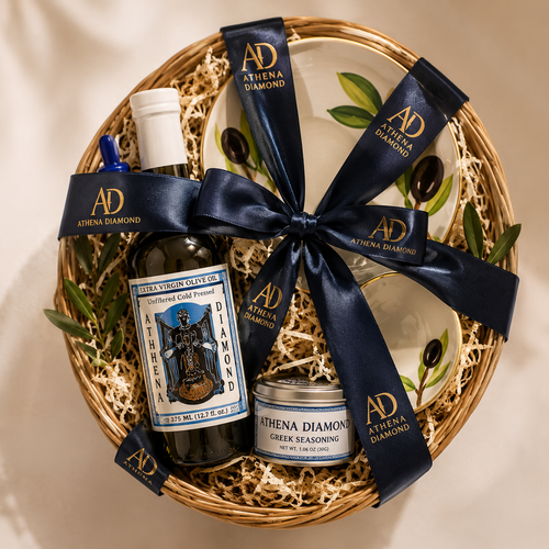 Athena Diamond Mini Bread Basket Gift set