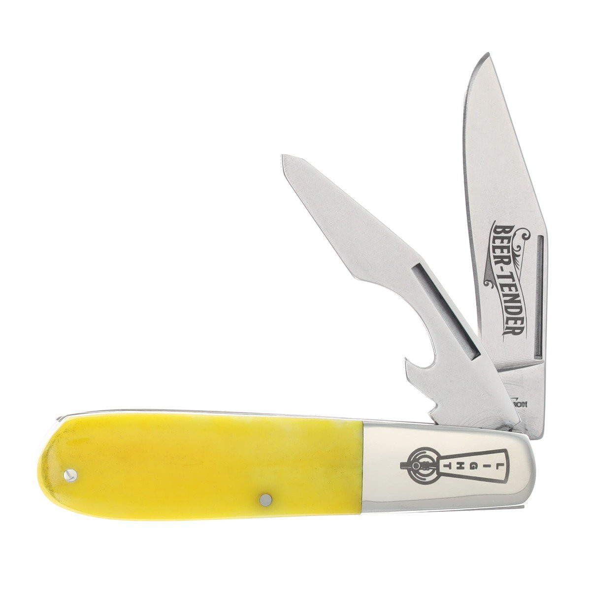 Bear & Son Beer-Tender Pilsner Barlow Yellow Smooth Bone Folding Knife ...