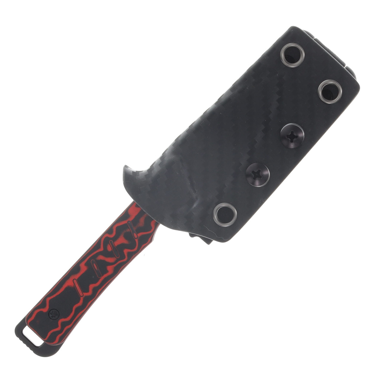 Kizer SMKW Exclusive Half Shot Whiskey Jack Fixed Knife Red- Black