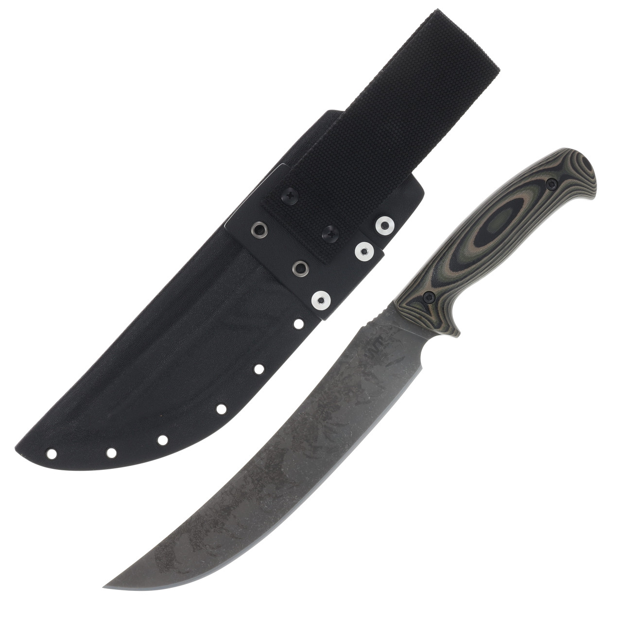 Work Tuff Gear Atayal-C Fixed Knife Jungle Camo Handle APO Washed SK85 Blade SK85-APOJCB
