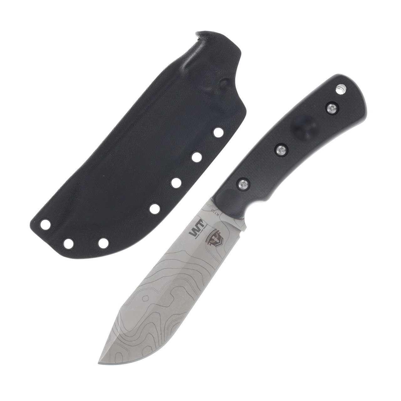 Work Tuff Gear Mt. Laguna Fixed Knife Black G-10 Handle W/Red