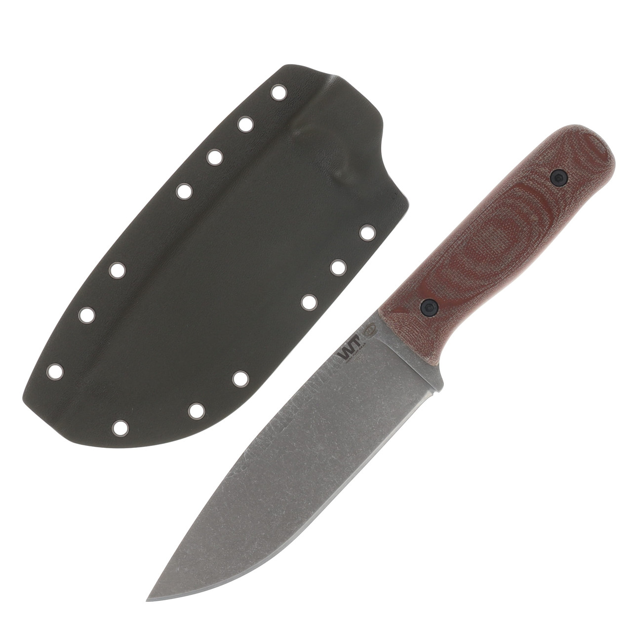 Work Tuff Gear Forester Gen 3 Fixed Knife Canvas Micarta Handle Dark Washed K329 Blade K329-DWCMODG