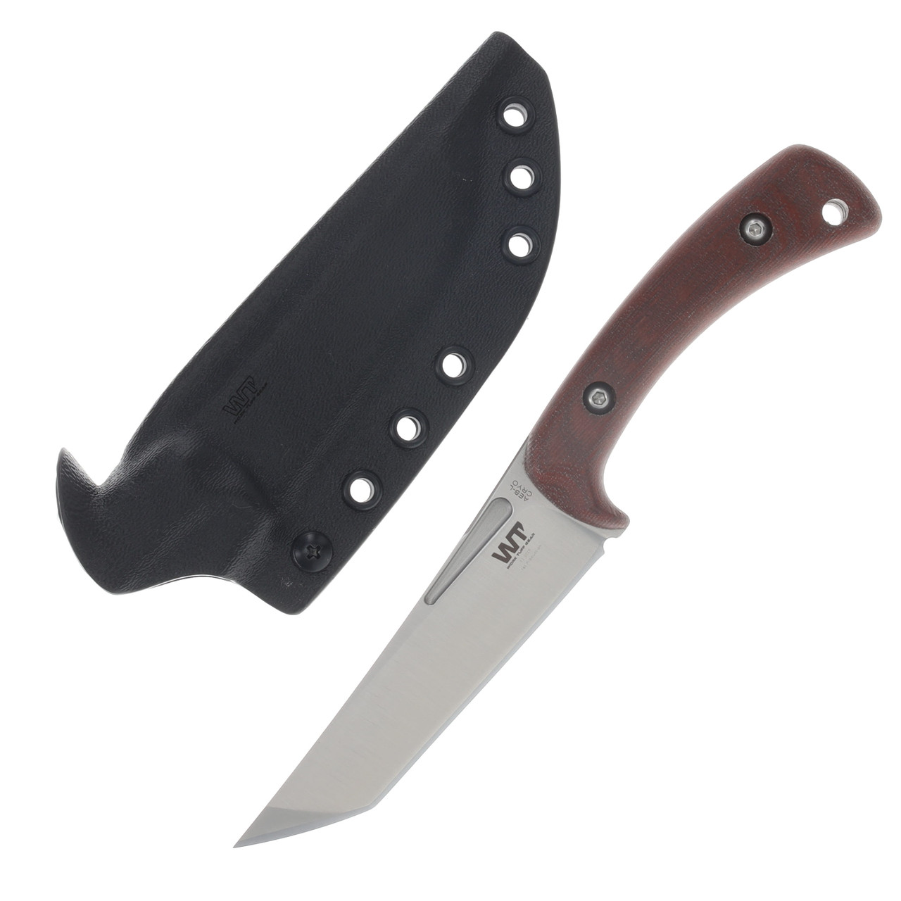 Work Tuff Gear Devilhorn Natural Canvas Micarta Grip Handle Satin AEB-L Blade Black Kydex Sheath AEBL-SNCMB