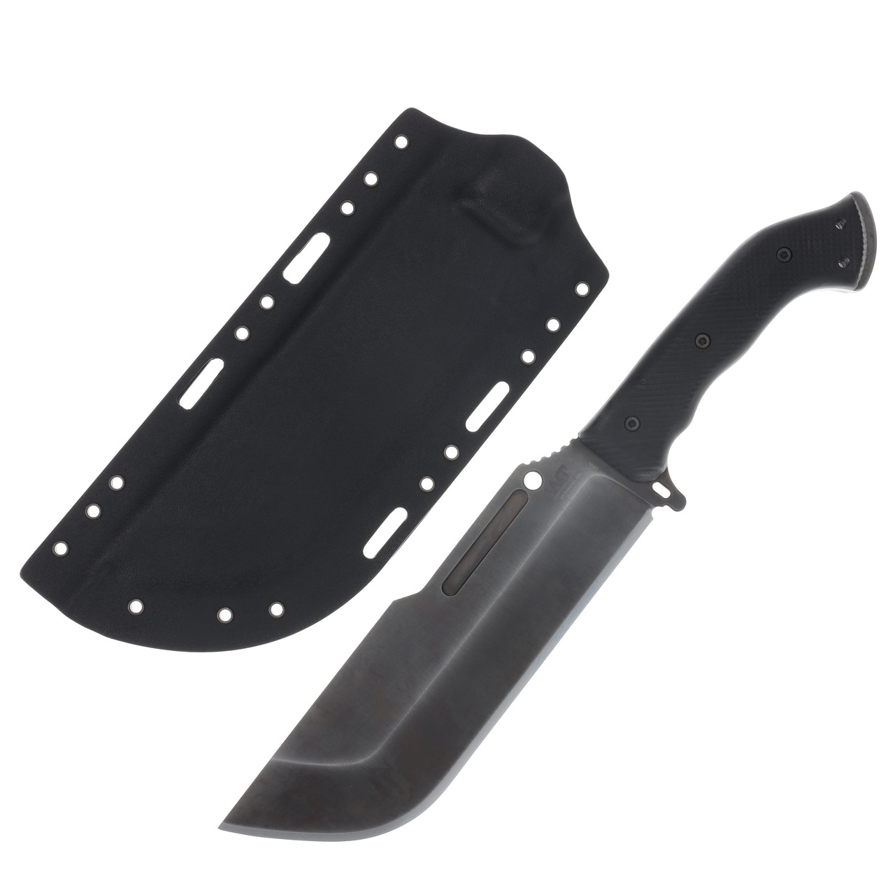 Work Tuff Gear Ares-NC Black Textured Grip Handle Vintage APO SK85 Blade black Kydex Sheath SK85-VAPOBG10B