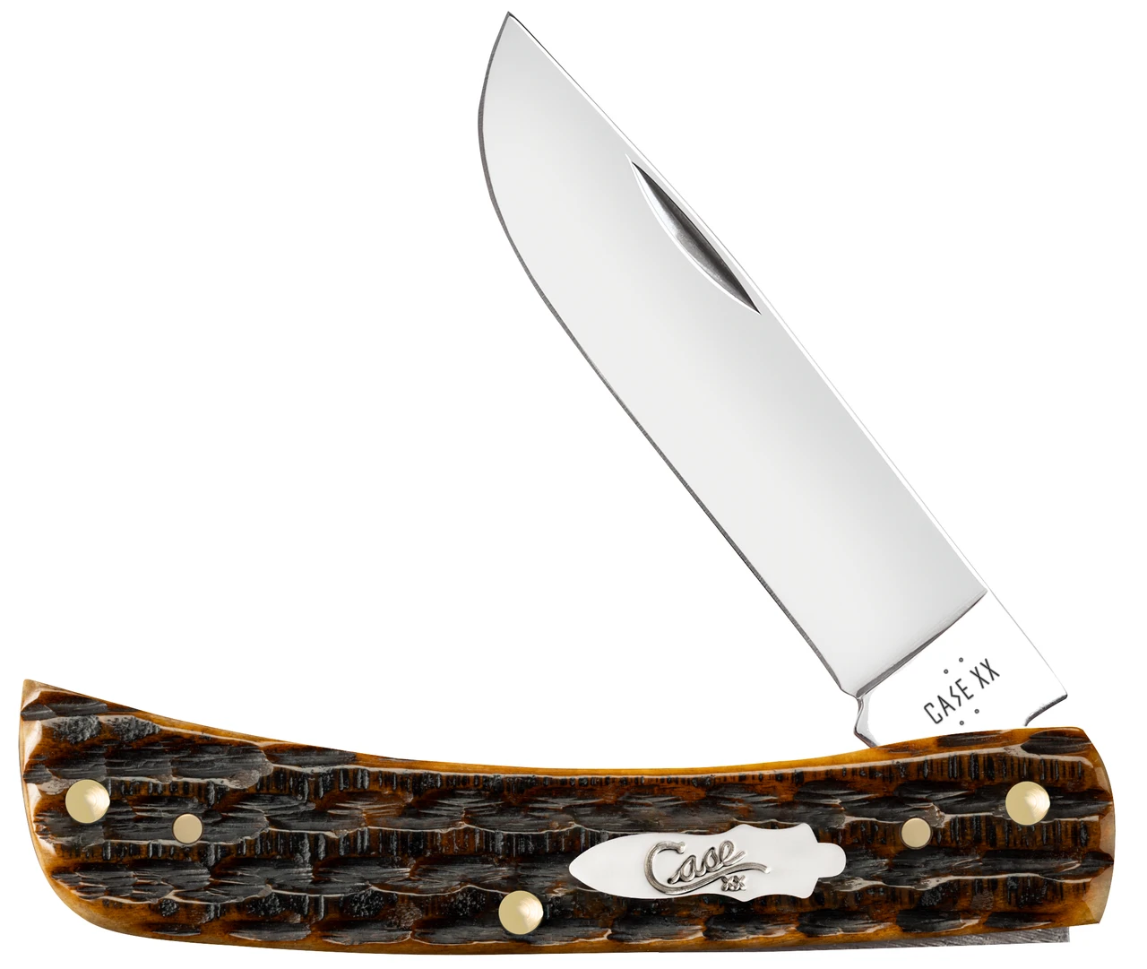 Case XX Kinfolks Jigged Molasses Bone Sod Buster Jr Folding Knife CA12774
