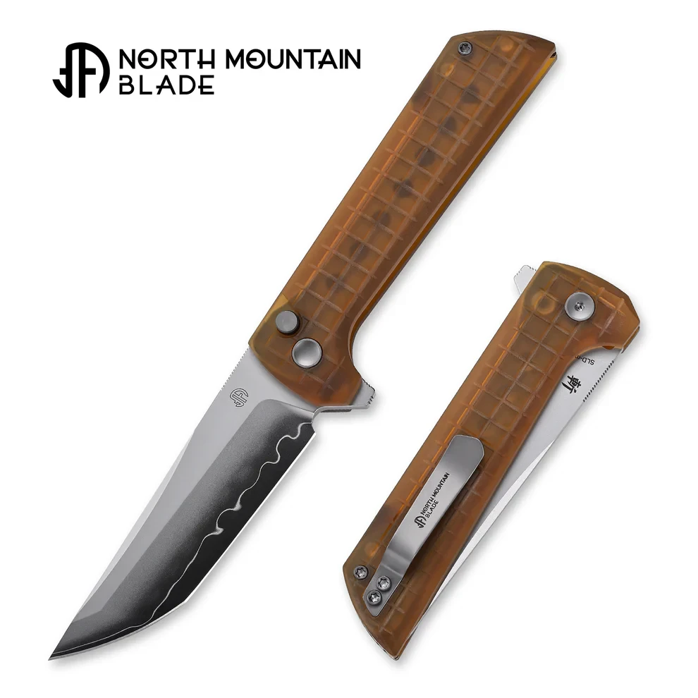 North Mountain Blade Chop 2 Button Lock Folder PEI Handle SLD Magic Tanto Blade 2405-PEI