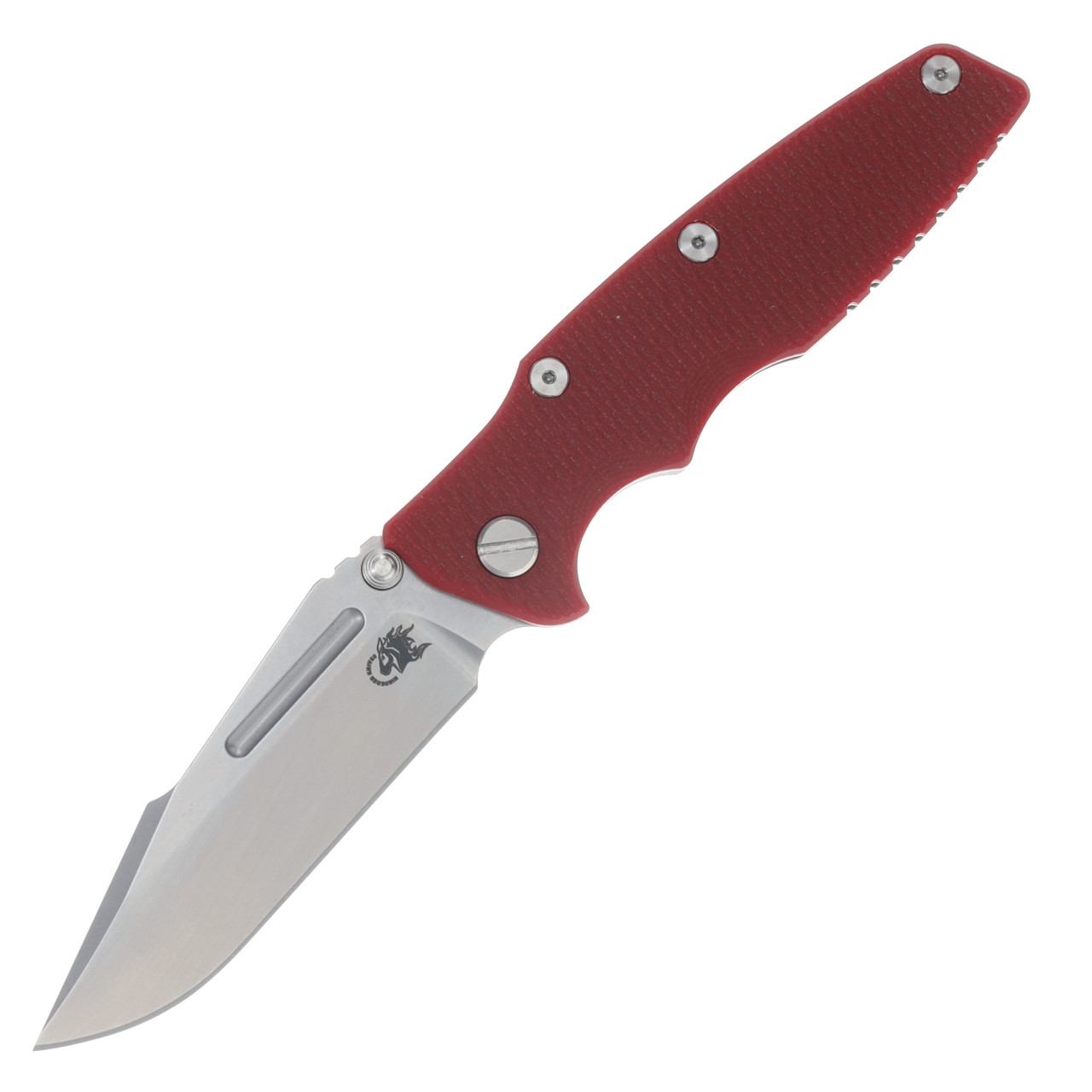 Hinderer Eklipse Skinny Fullered Magnacut Harpoon Spearpoint Non Flipper Folder Tri-way Stonewash Red G10 KEK35SKNFHSPESWRD
