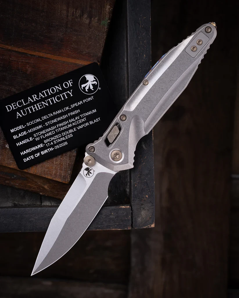 Microtech Socom Delta RAM-LOK Spear Point MS Folder SW - SW TI W