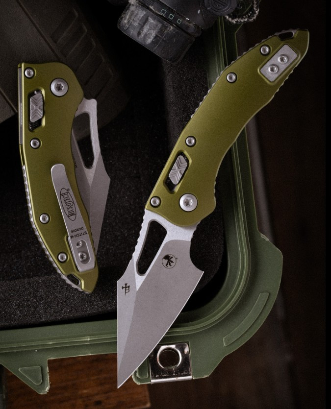Microtech M-Stitch RAM-LOK Folding Knife Apocalyptic Standard Bld
