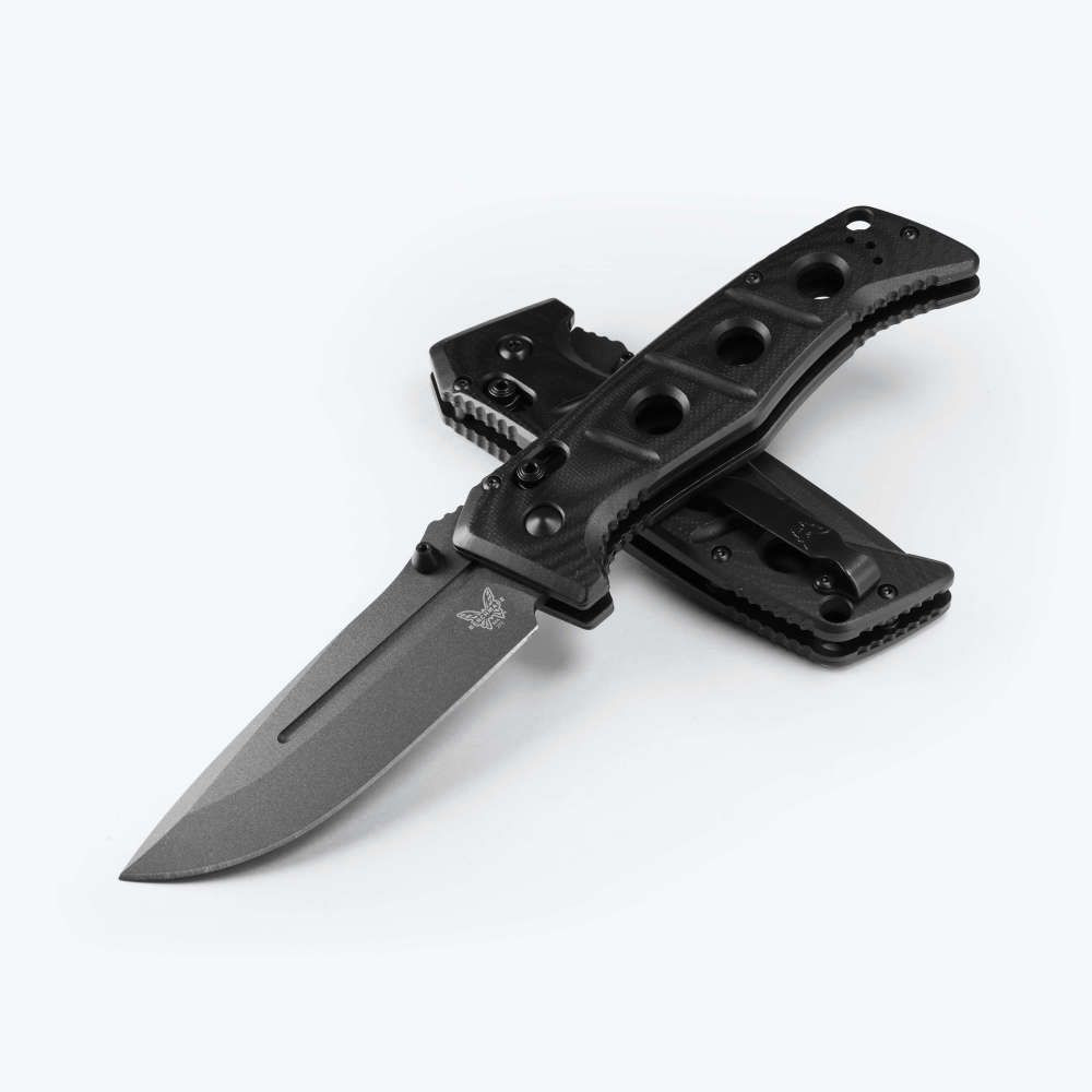 Benchmade Adamas AXIS Lock Folding Knife Gray Magnacut Drop Point