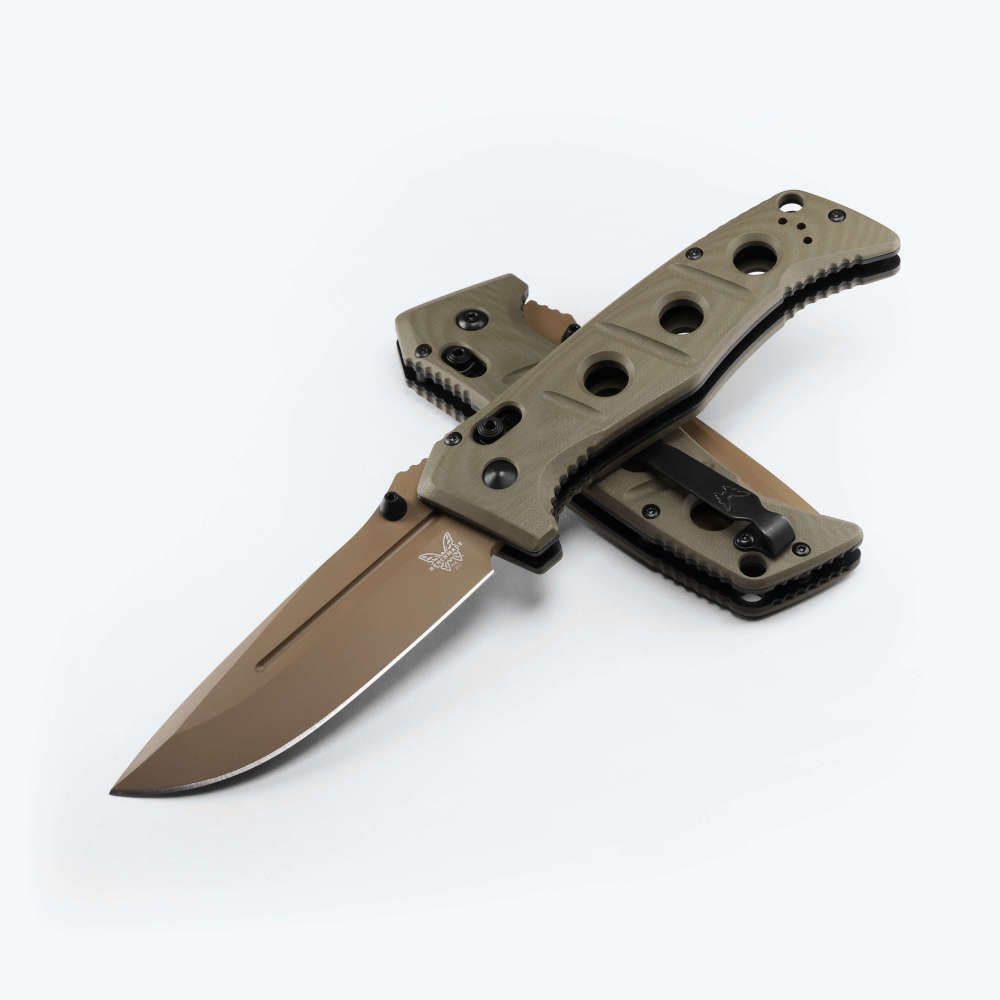 Benchmade Adamas AXIS Lock Folding Knife FDE Magnacut Drop Point