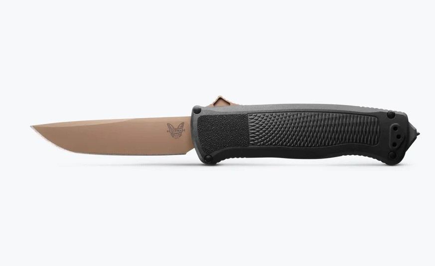 Benchmade Shootout OTF Automatic Knife FDE PVD S30V Drop Point/CF-Elite AUBM5371FE-02