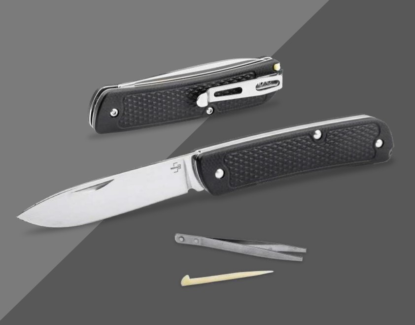 Boker Plus Tech Tool Slip Joint Folding Knife Black PP Handle 2.83in 12C27 Blade BK01BP0156