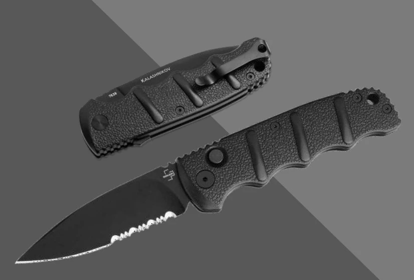 Boker Plus KALS All Black Serrated OTS Auto D2 Blade Aluminum Handle AUBK01BP0152