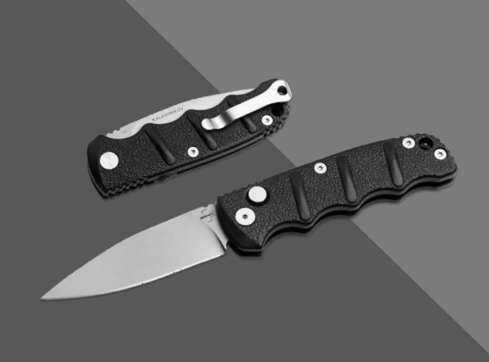 Boker Plus KALS Mini Bead Blast OTS Auto D2 Blade Black Aluminum Handle AUBK01BP0146