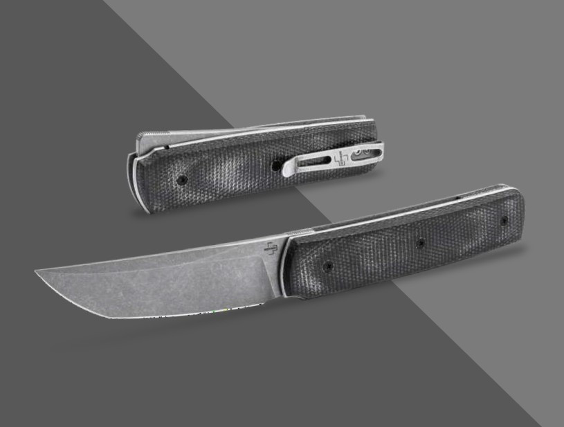 Boker Plus Mini Sanjo Folding Knife Black Micarta Handle 3.07in 14C28N Blade
