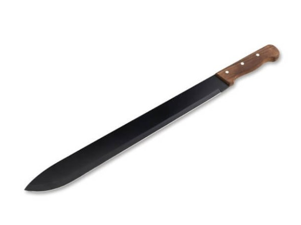 Boker Magnum Heavy Duty Machete Big -Wenge Wood Handle Black 420 Blade