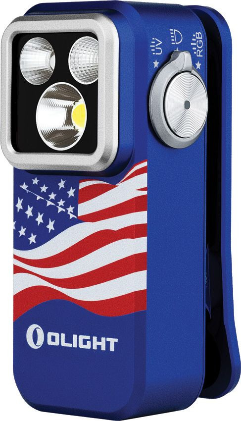 OLIGHT Oclip Pro Clip Light Blue Stars and Stripes OLTOCLIPPROSSSE