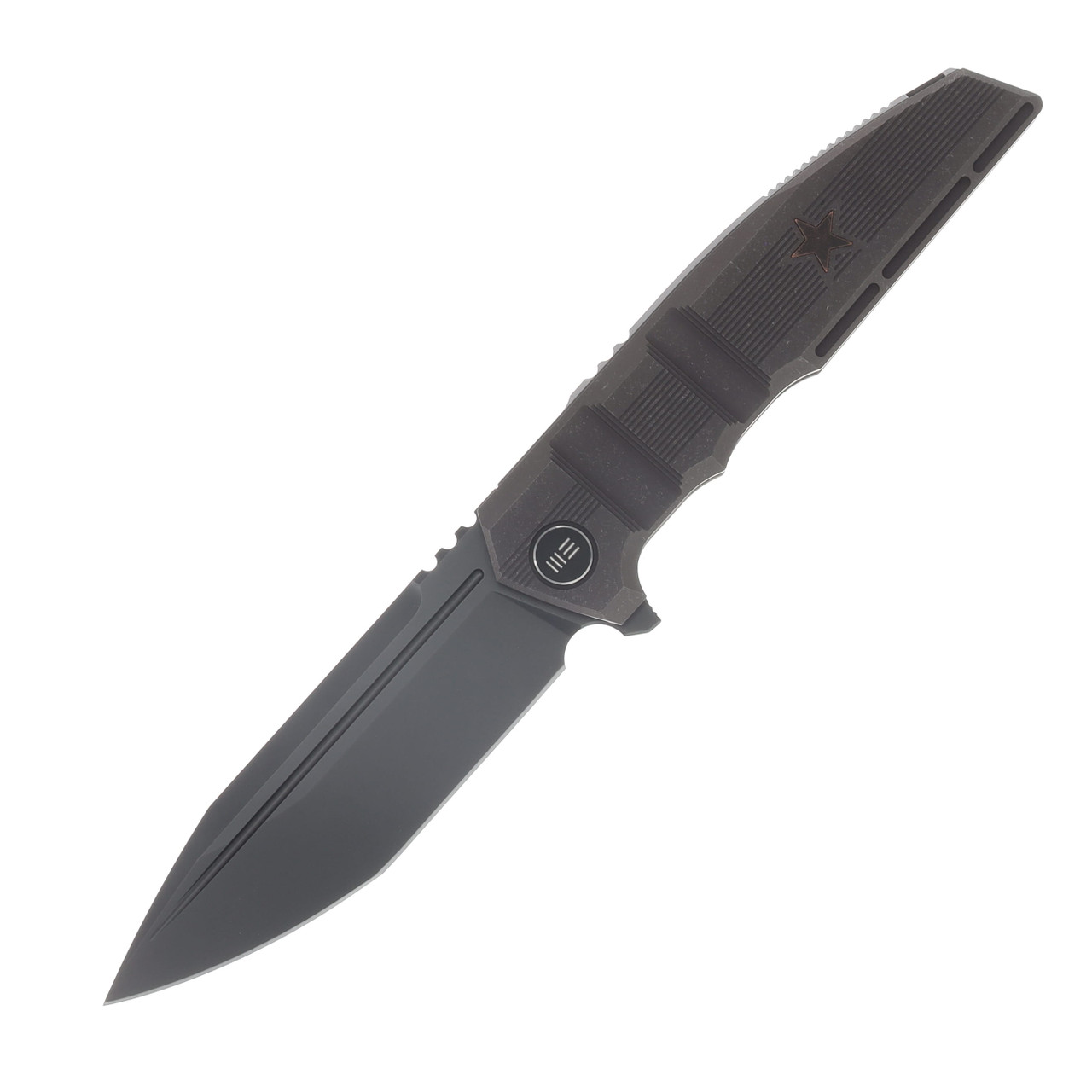 WE Knife Co Marine Breach Folder Charcoal Gray TI Handle Gray STNWSH M390 Bld WE25077-1