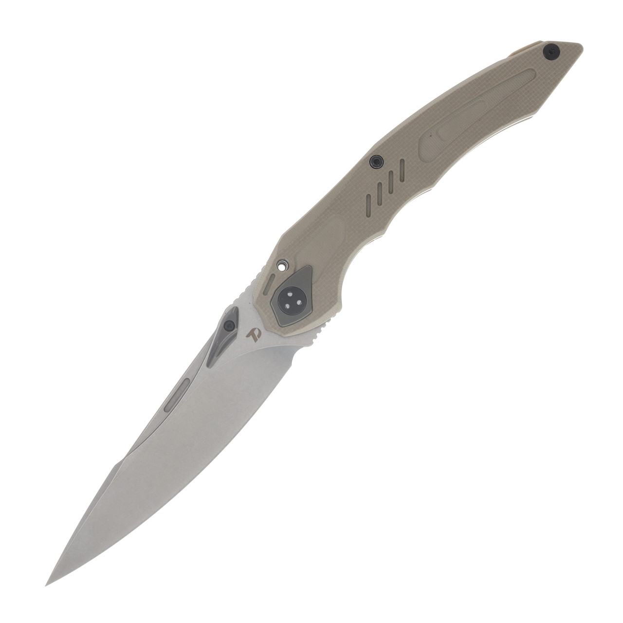 Dreamtech Linerlock D2 Stonewash Brown G10 DTK1101GD